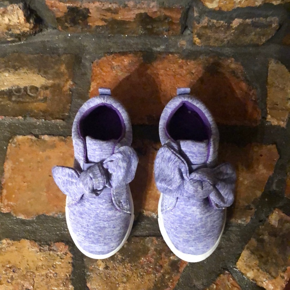 Girl’s Purple Funky Monkey Shoes.